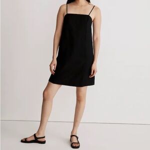 MADEWELL Goldie mini dress linen black size 0